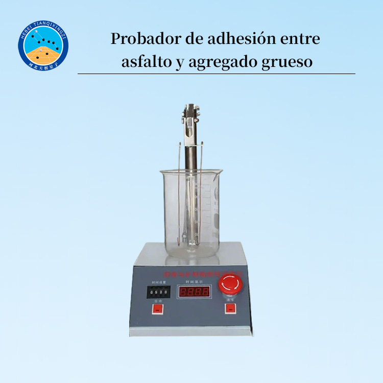 Probador de adhesión entre asfalto y agregado grueso