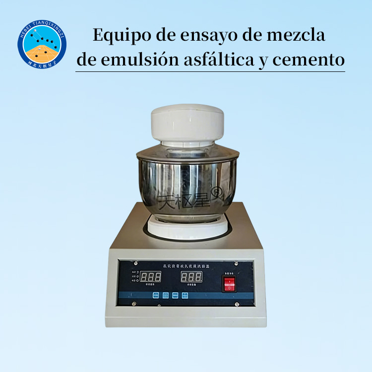 Equipo de ensayo de mezcla de emulsión asfáltica y cemento