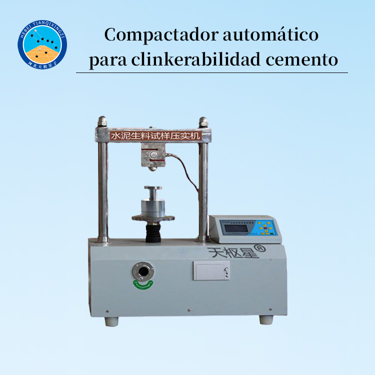 Compactador automático para muestras de combustibilidad de harina cruda de cemento