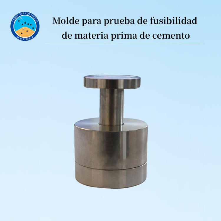 Molde de prueba de combustibilidad para harina cruda de cemento