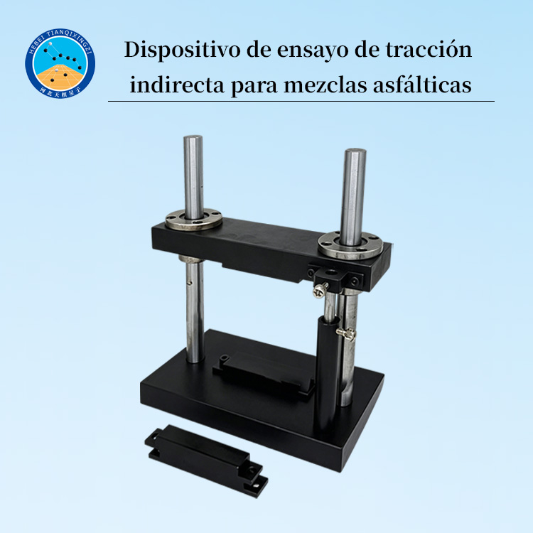 Dispositivo de ensayo de tracción indirecta para mezclas asfálticas