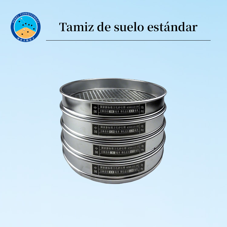 Tamiz de Laboratorio para Ensayo de Suelos de Acero Inoxidable 304