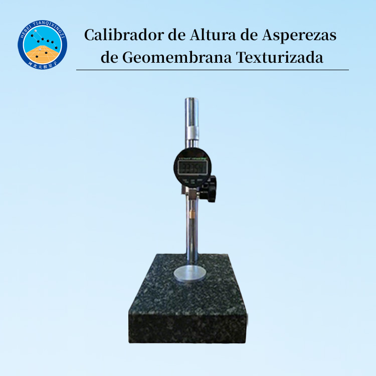 Medidor de Espesor y Altura de Superficie Rugosa de Geomembranas