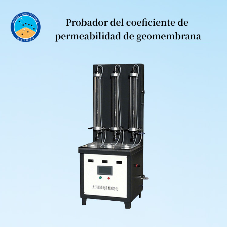 Comprobador del coeficiente de permeabilidad de geomembranas