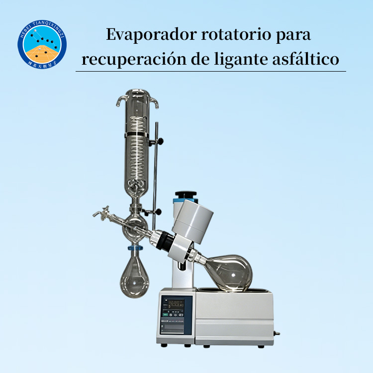 Evaporador rotatorio para recuperación de ligante asfáltico