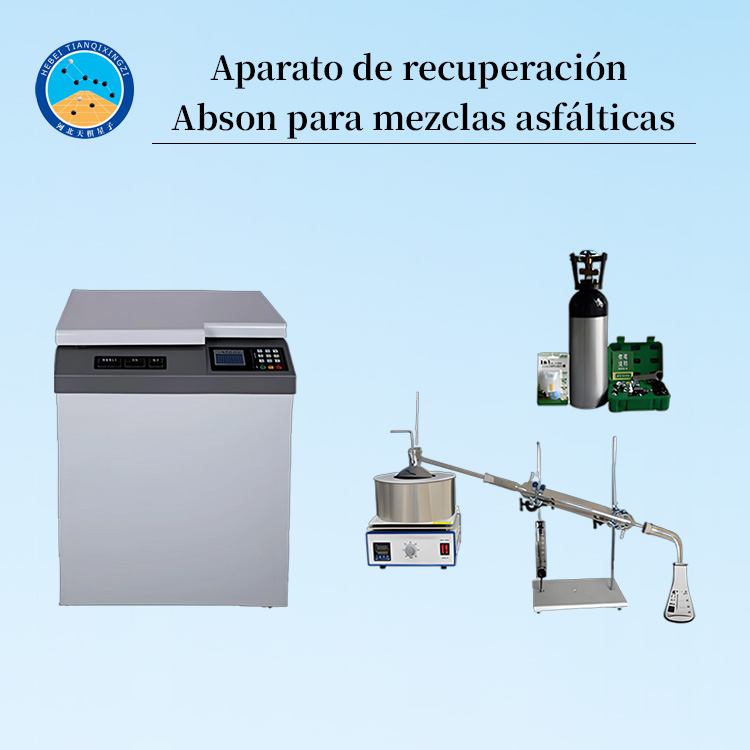 Aparato de recuperación Abson para mezclas asfálticas