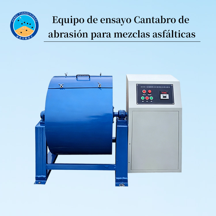 Equipo de ensayo Cantabro de abrasión para mezclas asfálticas