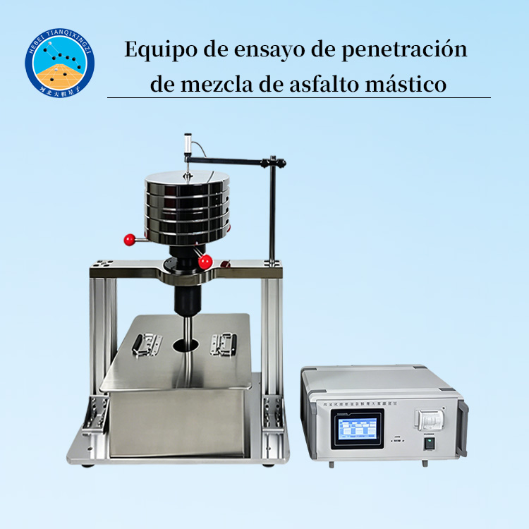 Equipo de ensayo de penetración de mezcla de asfalto mástico