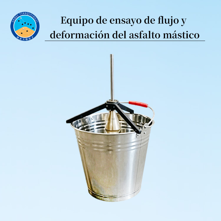 Equipo de ensayo de flujo y deformación del asfalto mástico