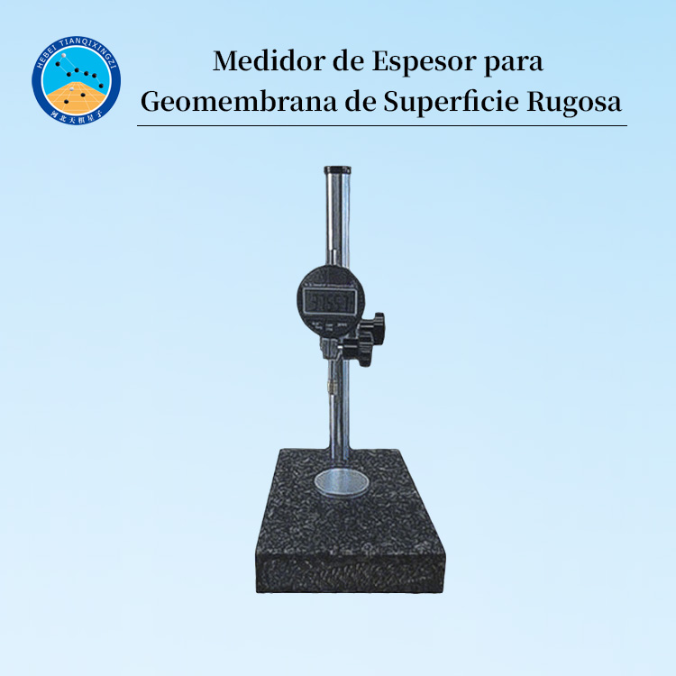 Probador de espesor de núcleo de geomembrana texturizada con pantalla LED