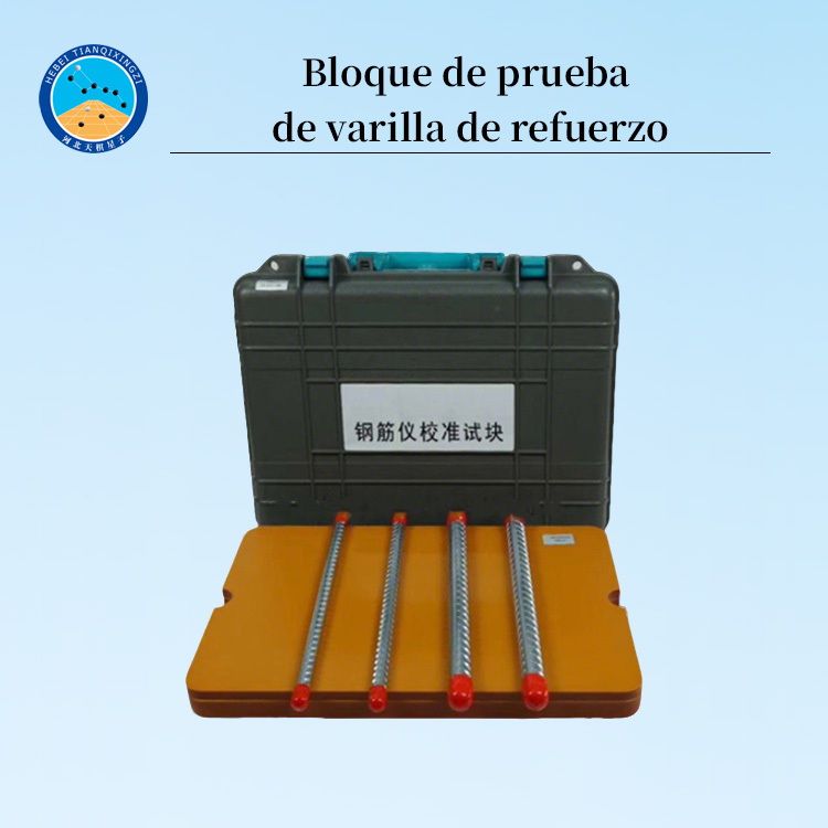 Bloque de prueba de calibración para medidor de cobertura del localizador de varillas de refuerzo
