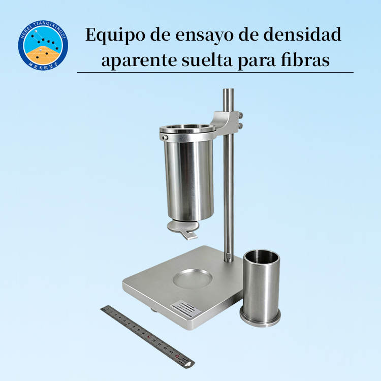 Probador de densidad aparente para fibras de pavimento asfáltico