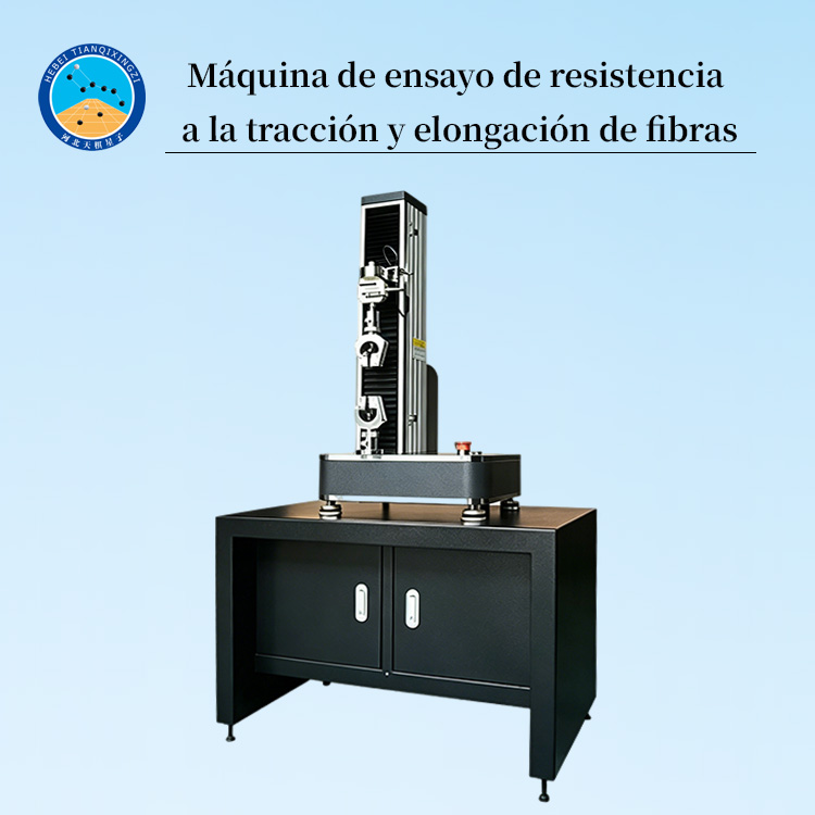 Máquina de ensayo de resistencia a la tracción y elongación de fibras
