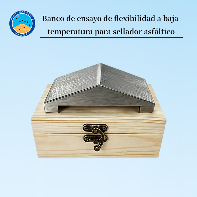 Banco de ensayo de flexibilidad a baja temperatura para sellador asfáltico