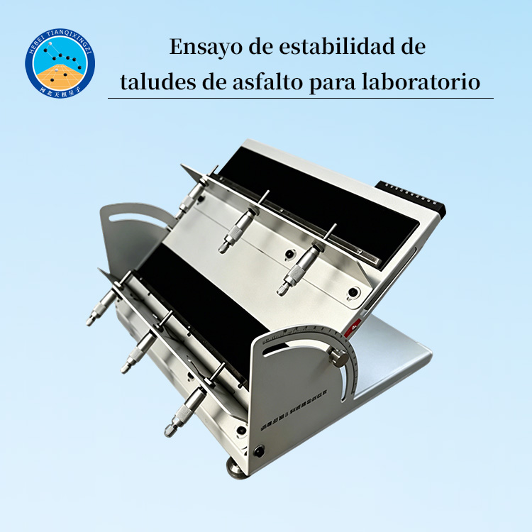 Ensayo de estabilidad de taludes de asfalto para laboratorio