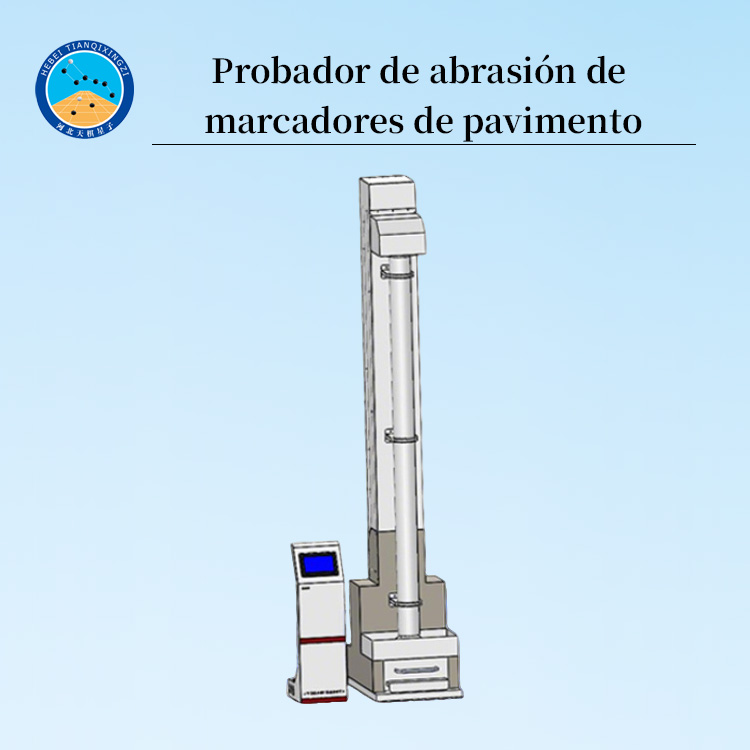 Probador de resistencia a la abrasión de marcadores de pavimento elevados con alimentación automática de arena