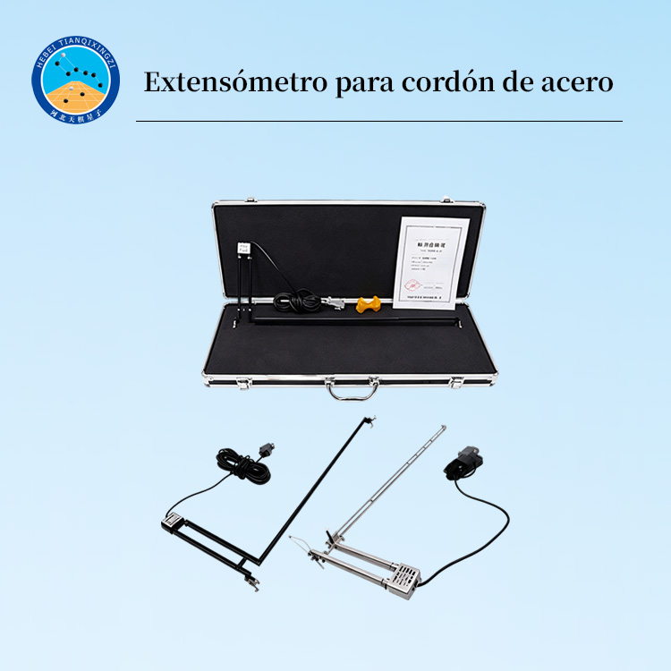 Extensómetro para cordón de acero para máquina universal de ensayos