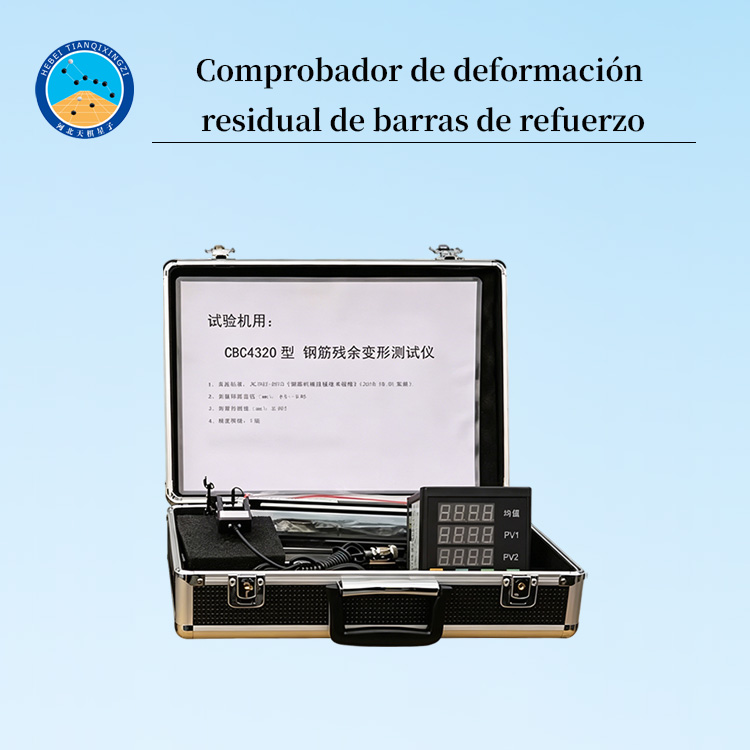 Comprobador de deformación residual de barras de refuerzo