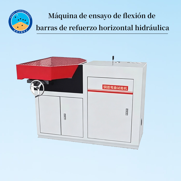 Máquina de ensayo de flexión de barras de refuerzo horizontal hidráulica