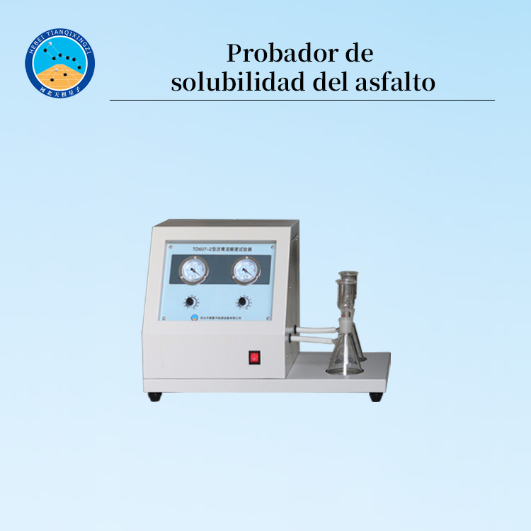 Probador de Solubilidad de Asfalto para Construcción de Pavimentos