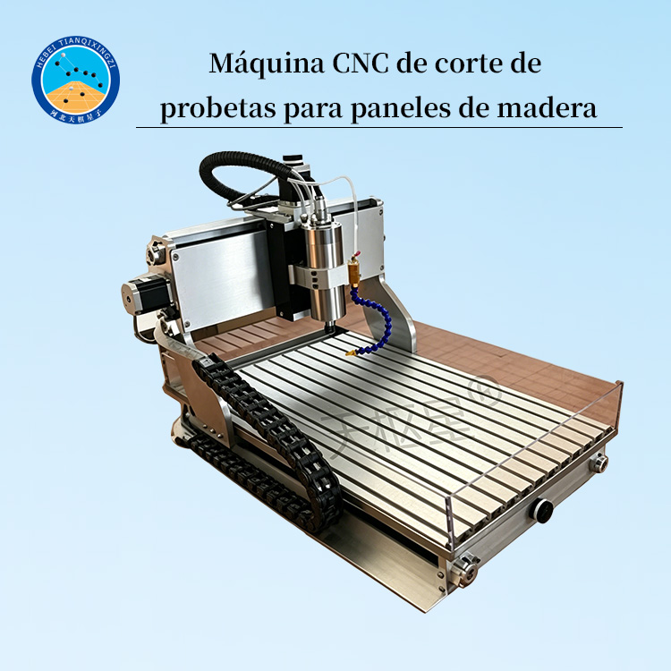 Máquina CNC de corte de probetas para paneles de madera