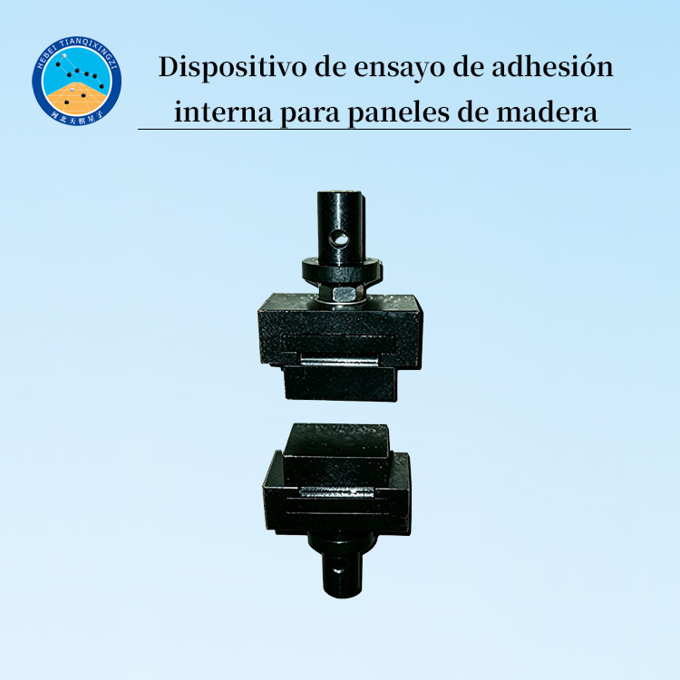 Dispositivo de ensayo de adhesión interna para paneles de madera