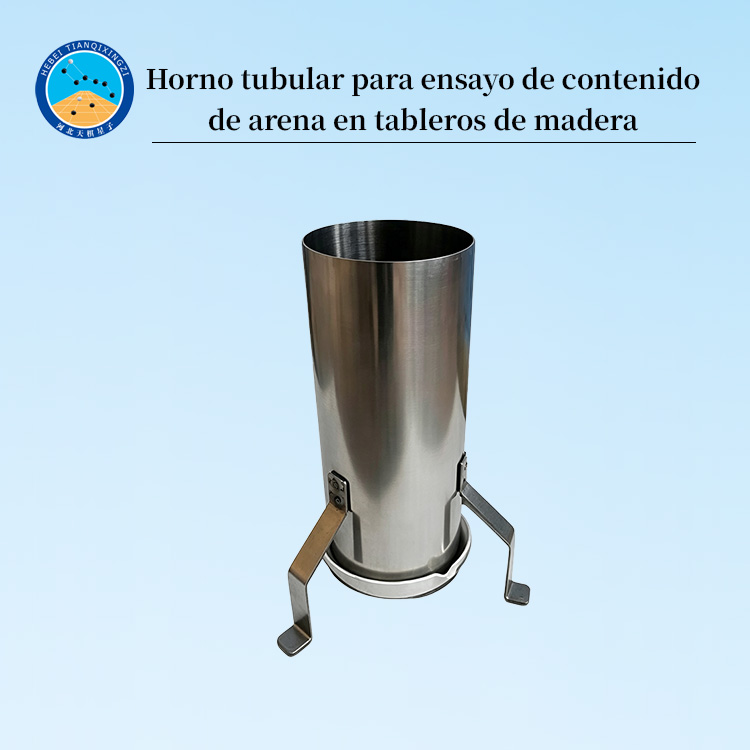Horno tubular para ensayo de contenido de arena en tableros de madera
