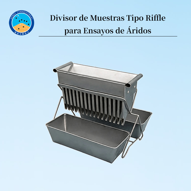 Divisor de Muestras Tipo Riffle para Ensayos de Áridos