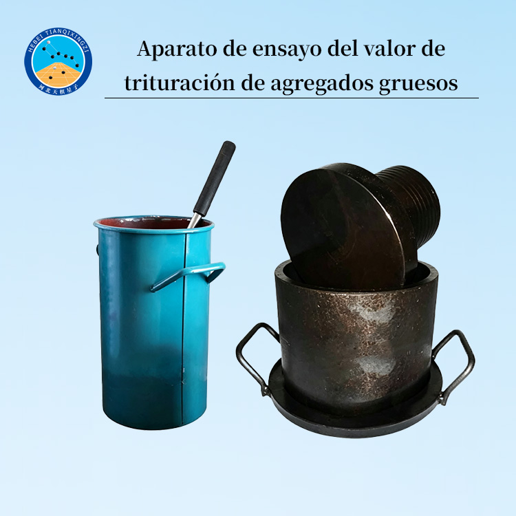 Aparato de ensayo del valor de trituración de agregados gruesos