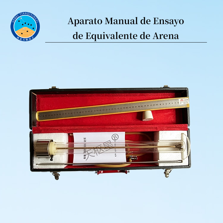 Aparato Manual de Ensayo de Equivalente de Arena