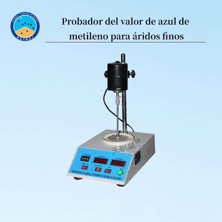 Probador del valor de azul de metileno para áridos finos