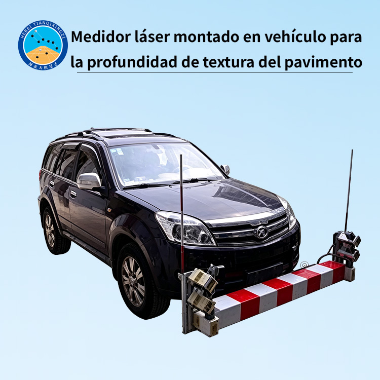 Medidor láser montado en vehículo para la profundidad de textura del pavimento