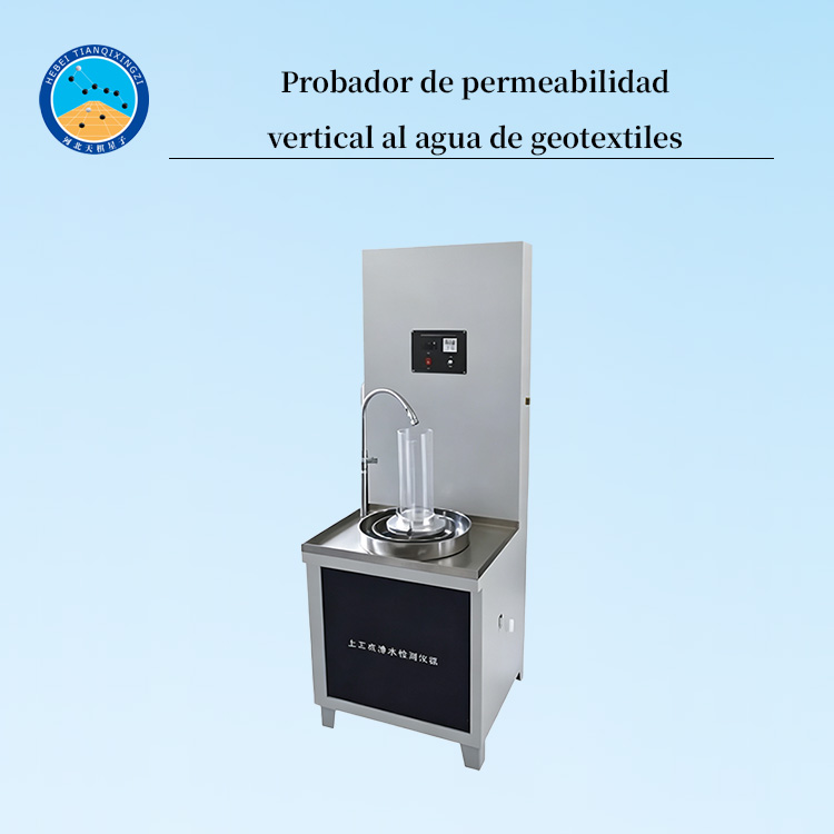 Probador de permeabilidad vertical al agua de geotextiles