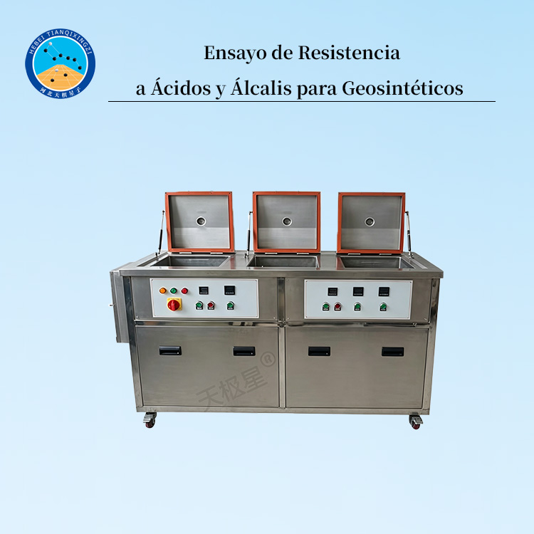 Ensayo de Resistencia a Ácidos y Álcalis para Geosintéticos