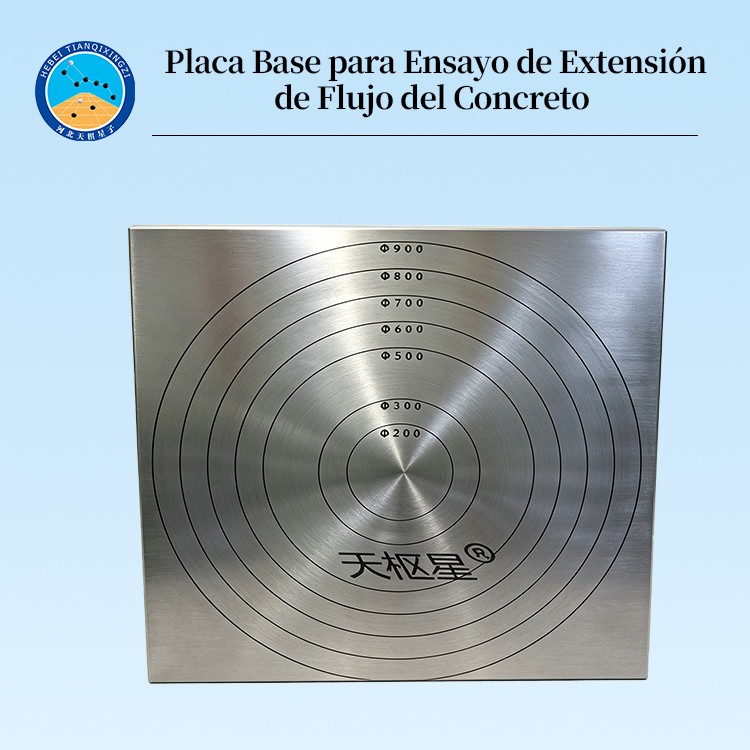 Placa Base para Ensayo de Extensión de Flujo del Concreto
