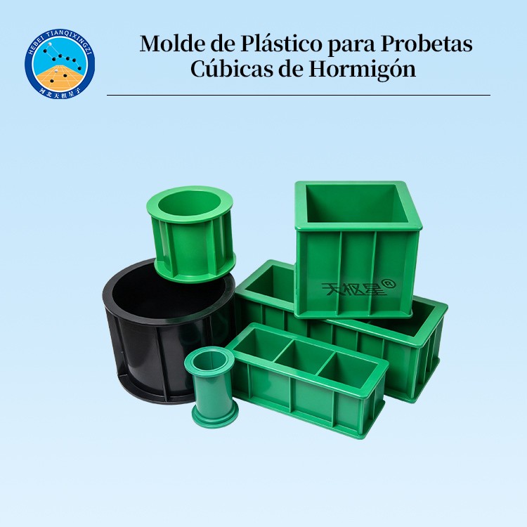 Molde de Plástico para Probetas Cúbicas de Hormigón