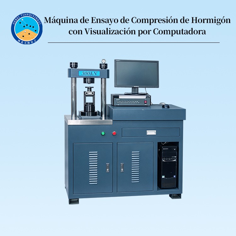 Máquina de Ensayo de Compresión de Hormigón con Visualización por Computadora