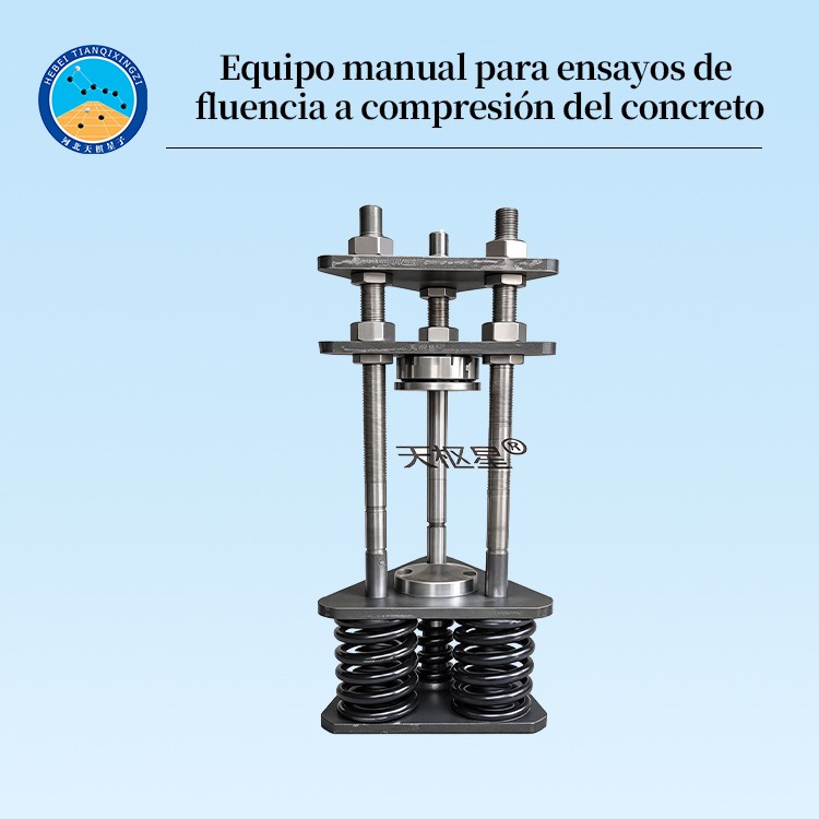 Equipo manual para ensayos de fluencia a compresión del concreto