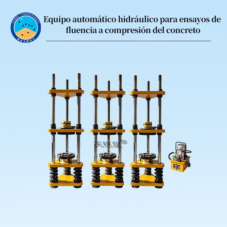 Equipo automático hidráulico para ensayos de fluencia a compresión del concreto